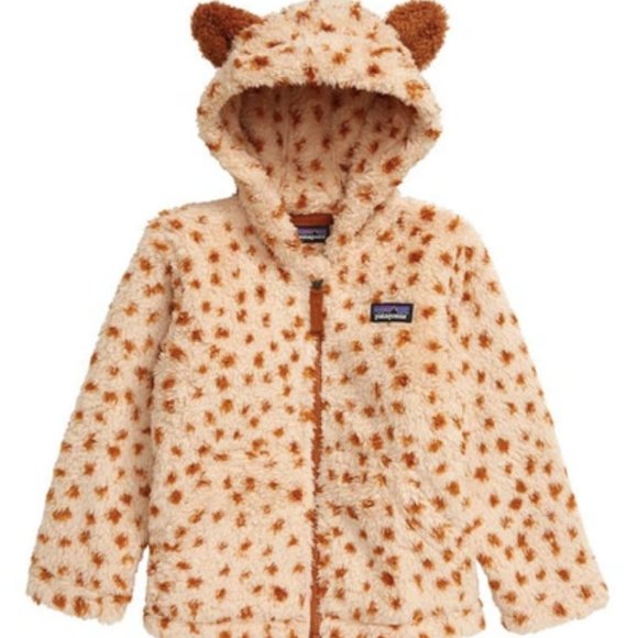 PATAGONIA BABY FURRY FRIENDS HOODY DEAR DEAR: TUBER TAN